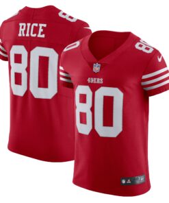 Men's San Francisco 49ers Jerry Rice Scarlet Vapor Elite Retired Player Jersey JS4975 nicesnker
