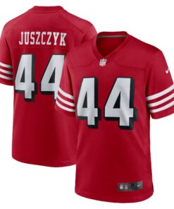 Men's San Francisco 49ers Kyle Juszczyk Scarlet Alternate Game Jersey JS1144 nicesnker