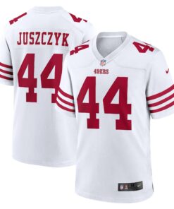 Men's San Francisco 49ers Kyle Juszczyk White Player Game Jersey JS1876 nicesnker