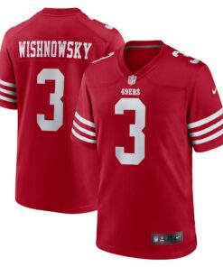 Men's San Francisco 49ers Mitch Wishnowsky Scarlet Game Jersey JS2939 nicesnker