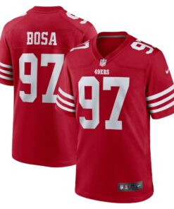 Men's San Francisco 49ers Nick Bosa Scarlet Team Game Jersey JS8965 nicesnker
