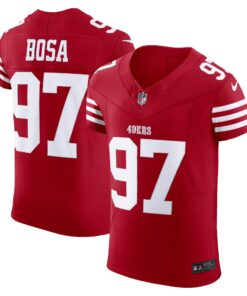Men's San Francisco 49ers Nick Bosa Scarlet Vapor F.U.S.E. Elite Jersey JS1502 nicesnker