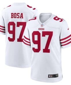 Men's San Francisco 49ers Nick Bosa White Player Game Jersey JS6573 nicesnker