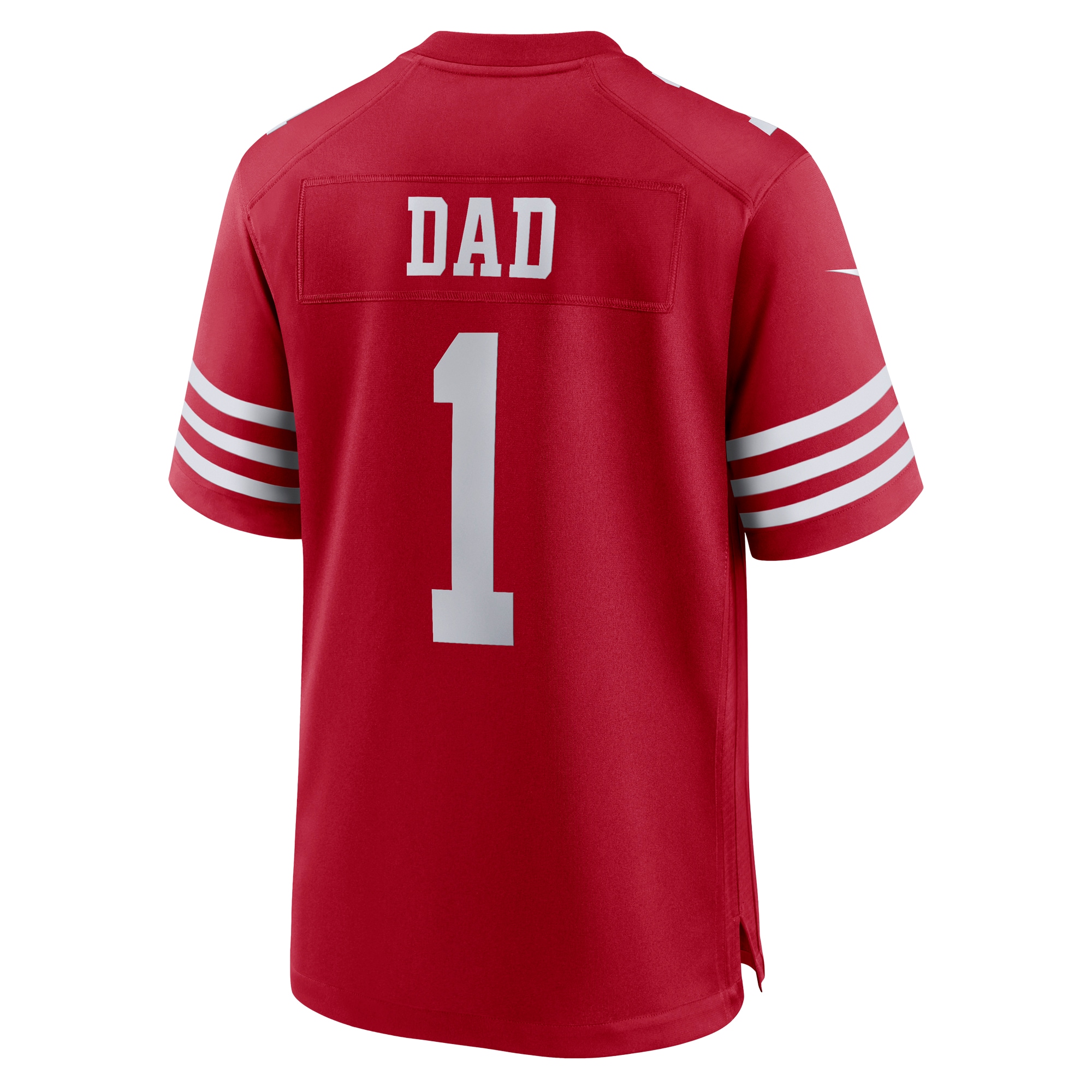 Men's San Francisco 49ers Number 1 Dad Scarlet Game Jersey JS7060 nicesnker - Image 3