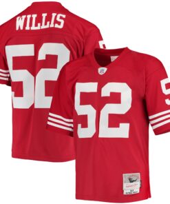Men's San Francisco 49ers Patrick Willis Mitchell & Ness Scarlet Legacy Jersey JS7507 nicesnker