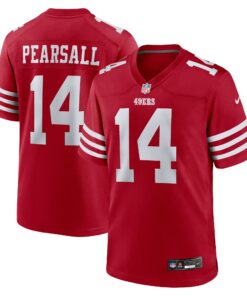 Men's San Francisco 49ers Ricky Pearsall Scarlet Player Game Jersey JS6124 nicesnker