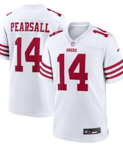Men's San Francisco 49ers Ricky Pearsall White White Game Jersey JS6011 nicesnker