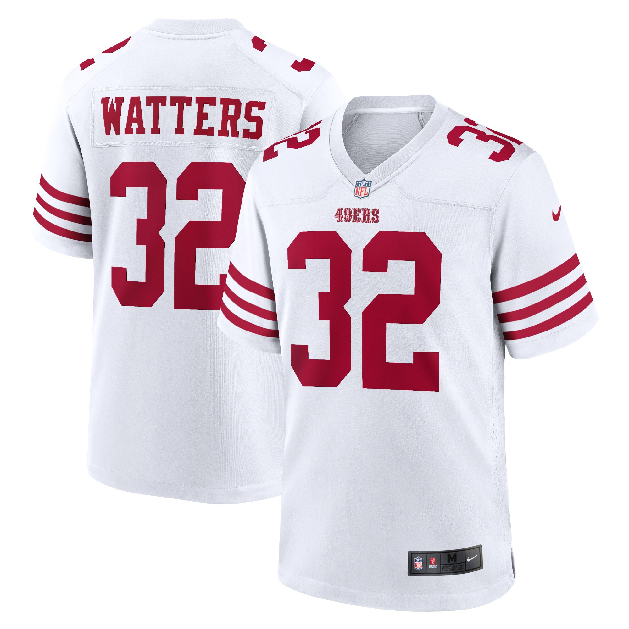 Men's San Francisco 49ers Ricky Watters White Retired Player Game Jersey JS7601 nicesnker