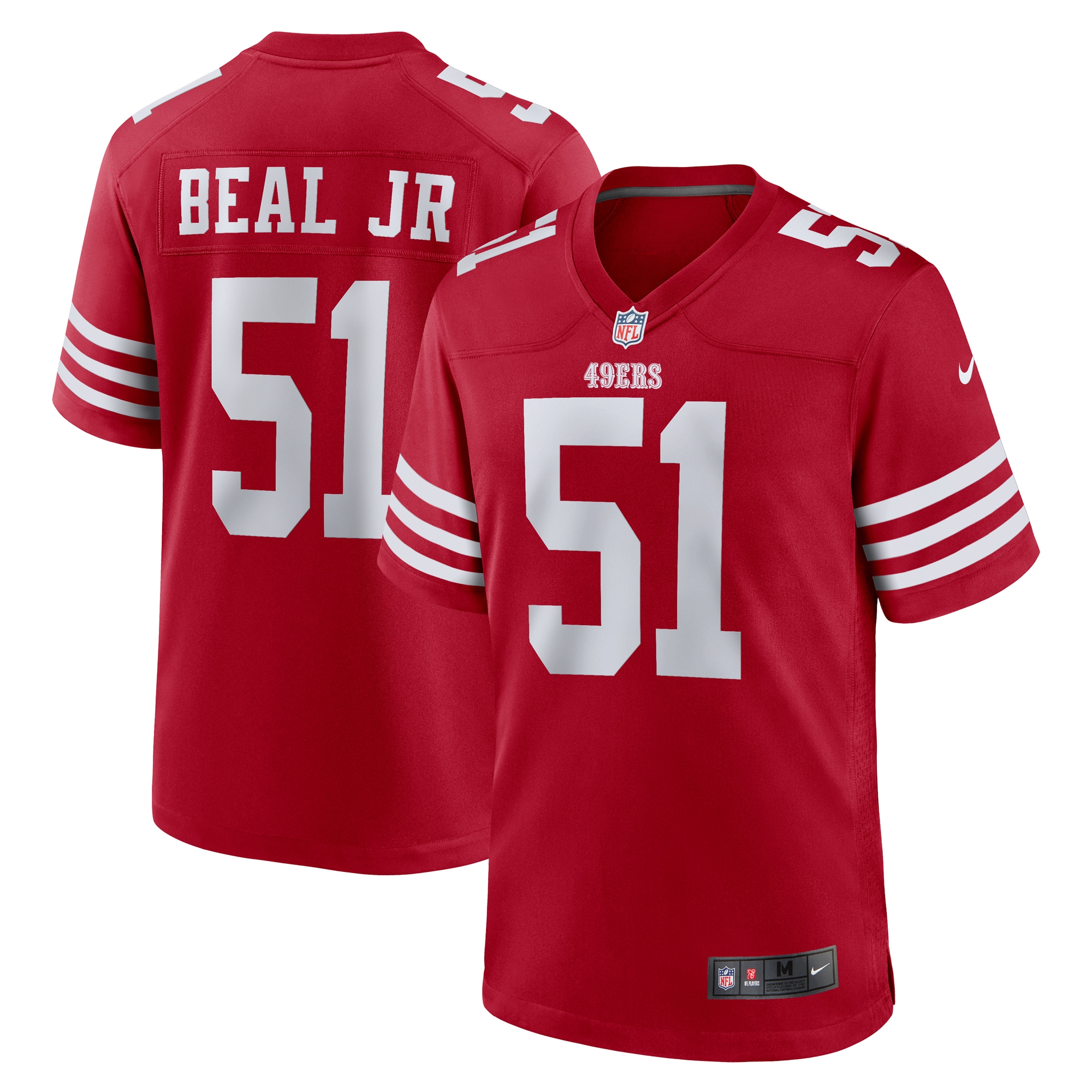 Men's San Francisco 49ers Robert Beal Jr Scarlet Game Jersey JS5486 nicesnker