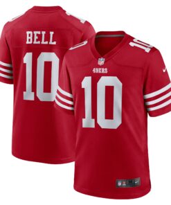 Men's San Francisco 49ers Ronnie Bell Scarlet Team Game Jersey JS7726 nicesnker