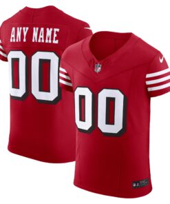 Men's San Francisco 49ers Scarlet Alternate Vapor F.U.S.E. Elite Custom Jersey JS4118 nicesnker