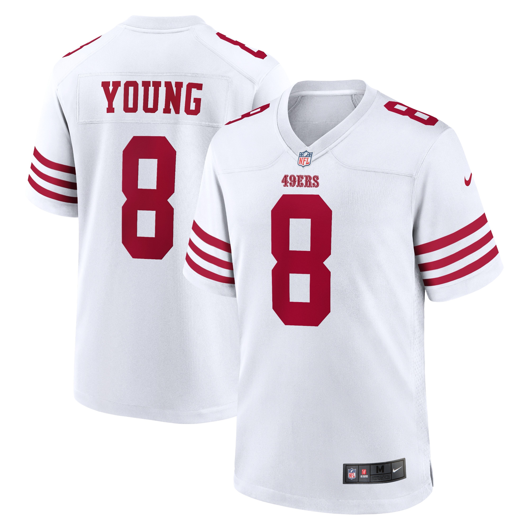 Men's San Francisco 49ers Steve Young White Retired Player Game Jersey JS4378 nicesnker