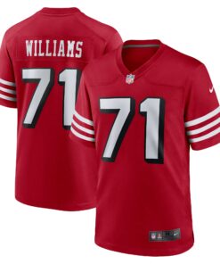 Men's San Francisco 49ers Trent Williams Scarlet Alternate Game Jersey JS6258 nicesnker