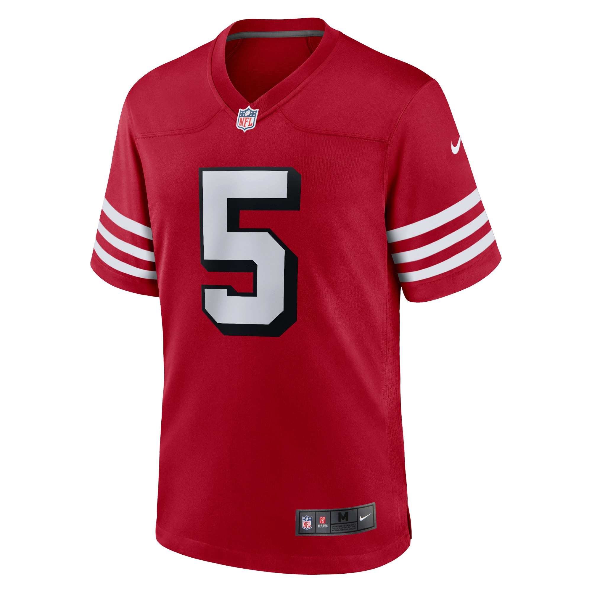 Men's San Francisco 49ers Trey Lance Scarlet Alternate Game Jersey JS8361 nicesnker - Image 2