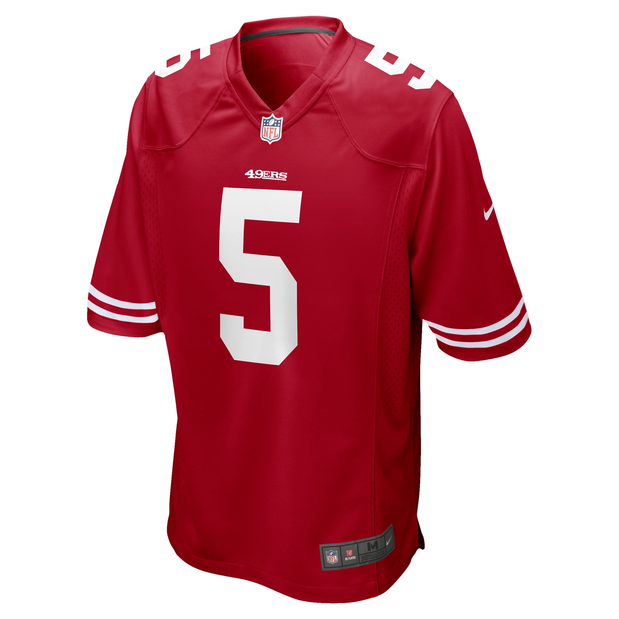Men's San Francisco 49ers Trey Lance Scarlet Game Jersey JS9077 nicesnker - Image 2