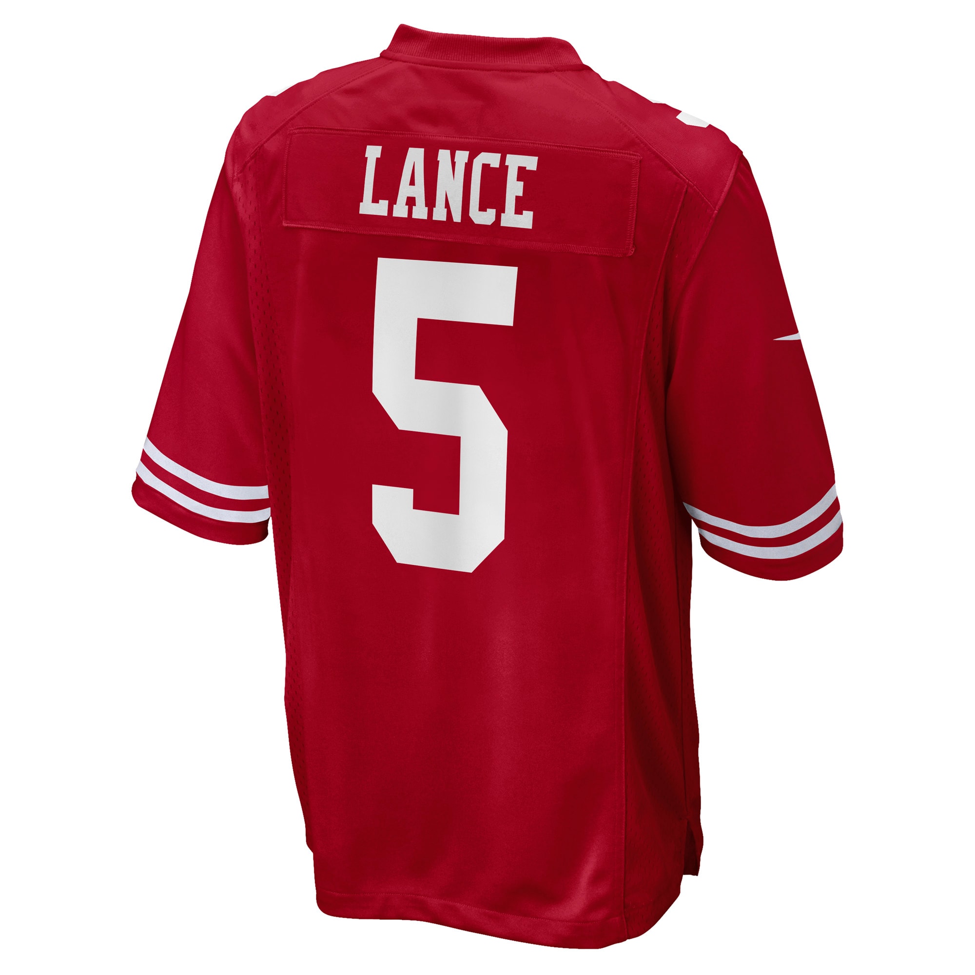 Men's San Francisco 49ers Trey Lance Scarlet Game Jersey JS9077 nicesnker - Image 3