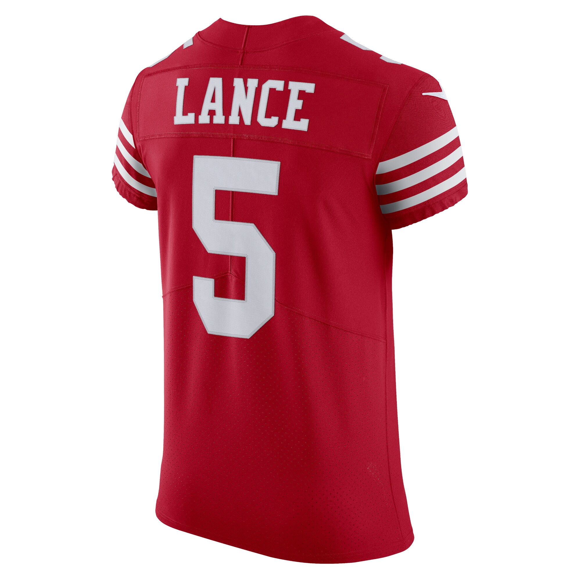 Men's San Francisco 49ers Trey Lance Scarlet Vapor Elite Jersey JS2275 nicesnker - Image 3