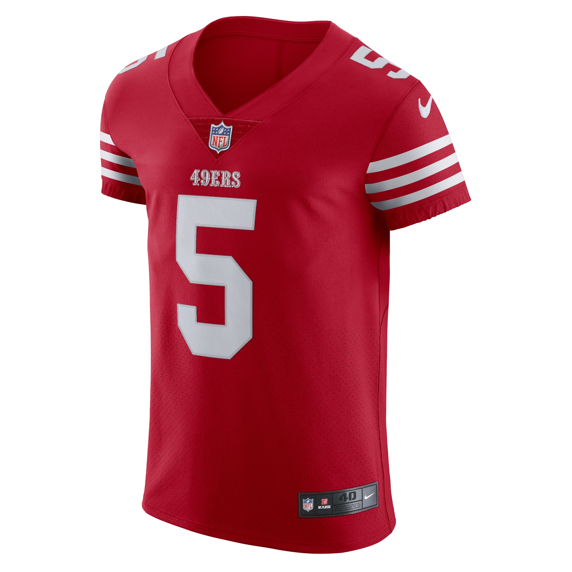 Men's San Francisco 49ers Trey Lance Scarlet Vapor Elite Jersey JS2275 nicesnker - Image 2