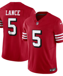 Men's San Francisco 49ers Trey Lance Scarlet Vapor F.U.S.E. Limited Jersey JS5455 nicesnker