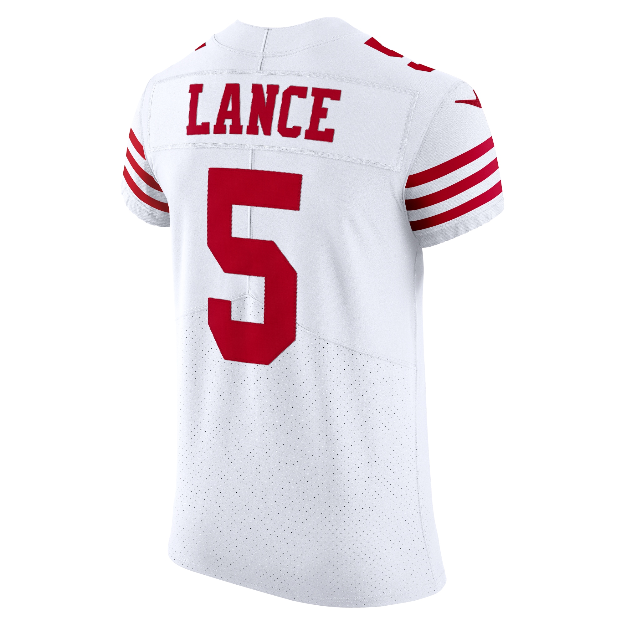 Men's San Francisco 49ers Trey Lance White Vapor Elite Jersey JS3470 nicesnker - Image 3