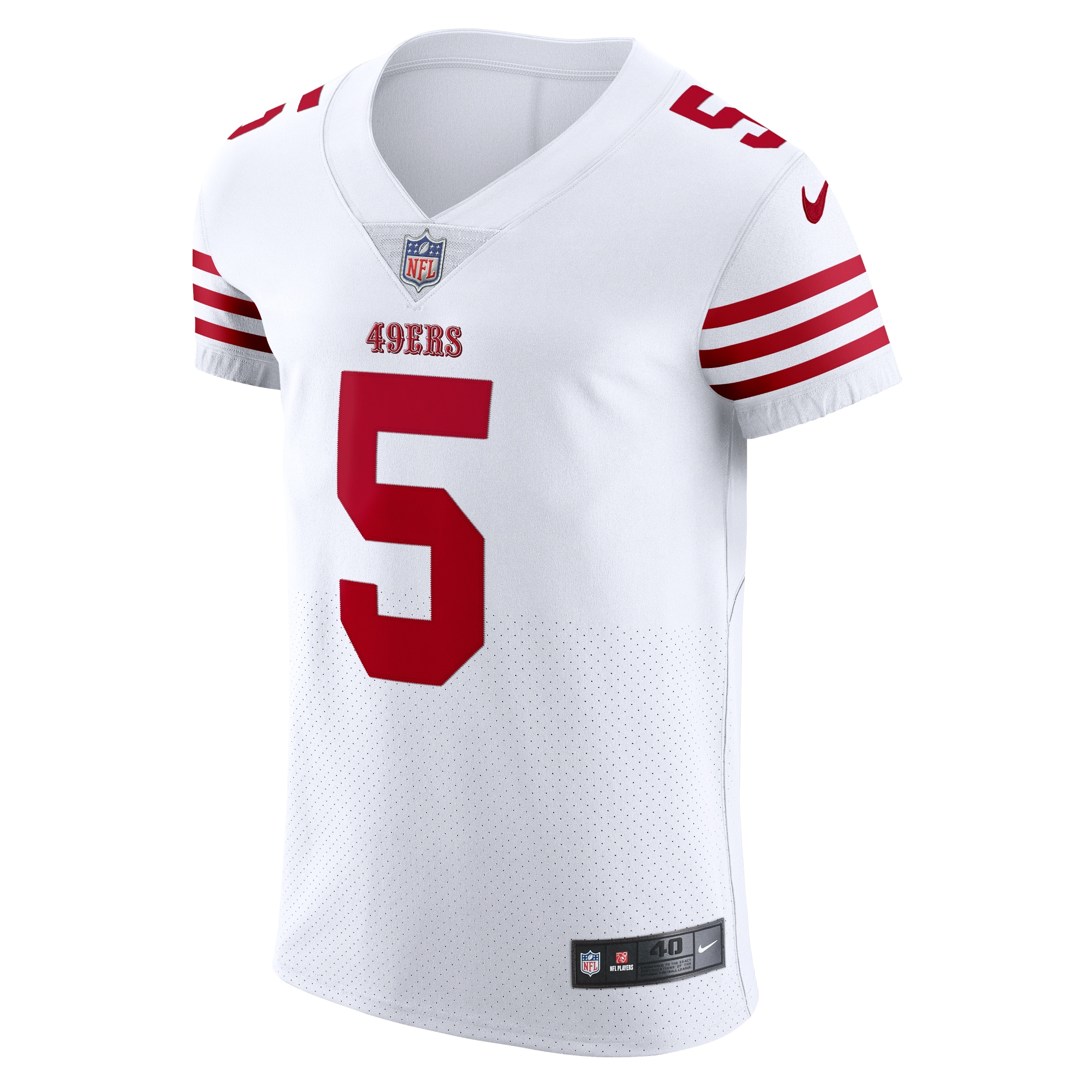 Men's San Francisco 49ers Trey Lance White Vapor Elite Jersey JS3470 nicesnker - Image 2