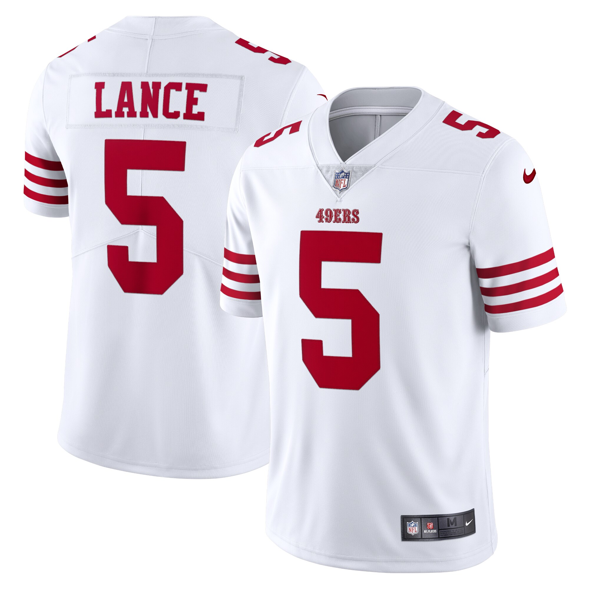 Men's San Francisco 49ers Trey Lance White Vapor Limited Jersey JS9224 nicesnker
