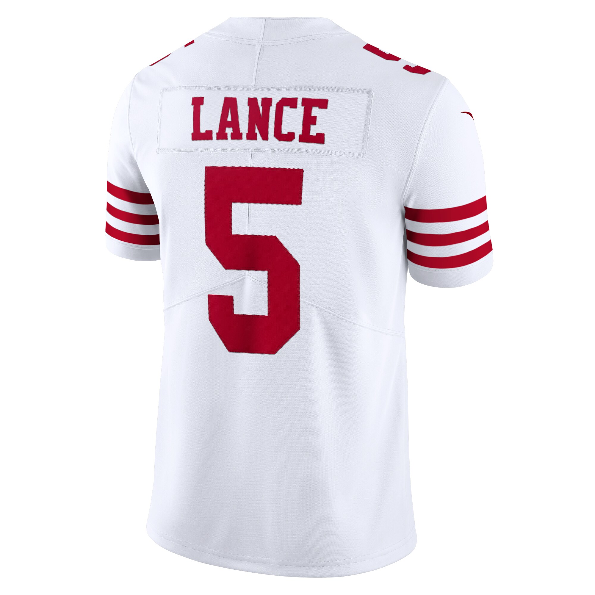 Men's San Francisco 49ers Trey Lance White Vapor Limited Jersey JS9224 nicesnker - Image 3