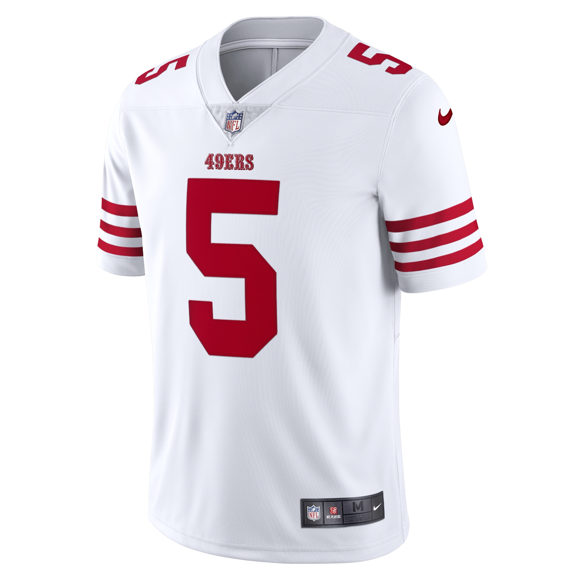 Men's San Francisco 49ers Trey Lance White Vapor Limited Jersey JS9224 nicesnker - Image 2