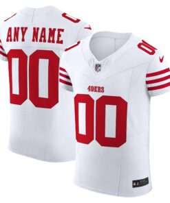 Men's San Francisco 49ers White Vapor F.U.S.E. Elite Custom Jersey JS6638 nicesnker