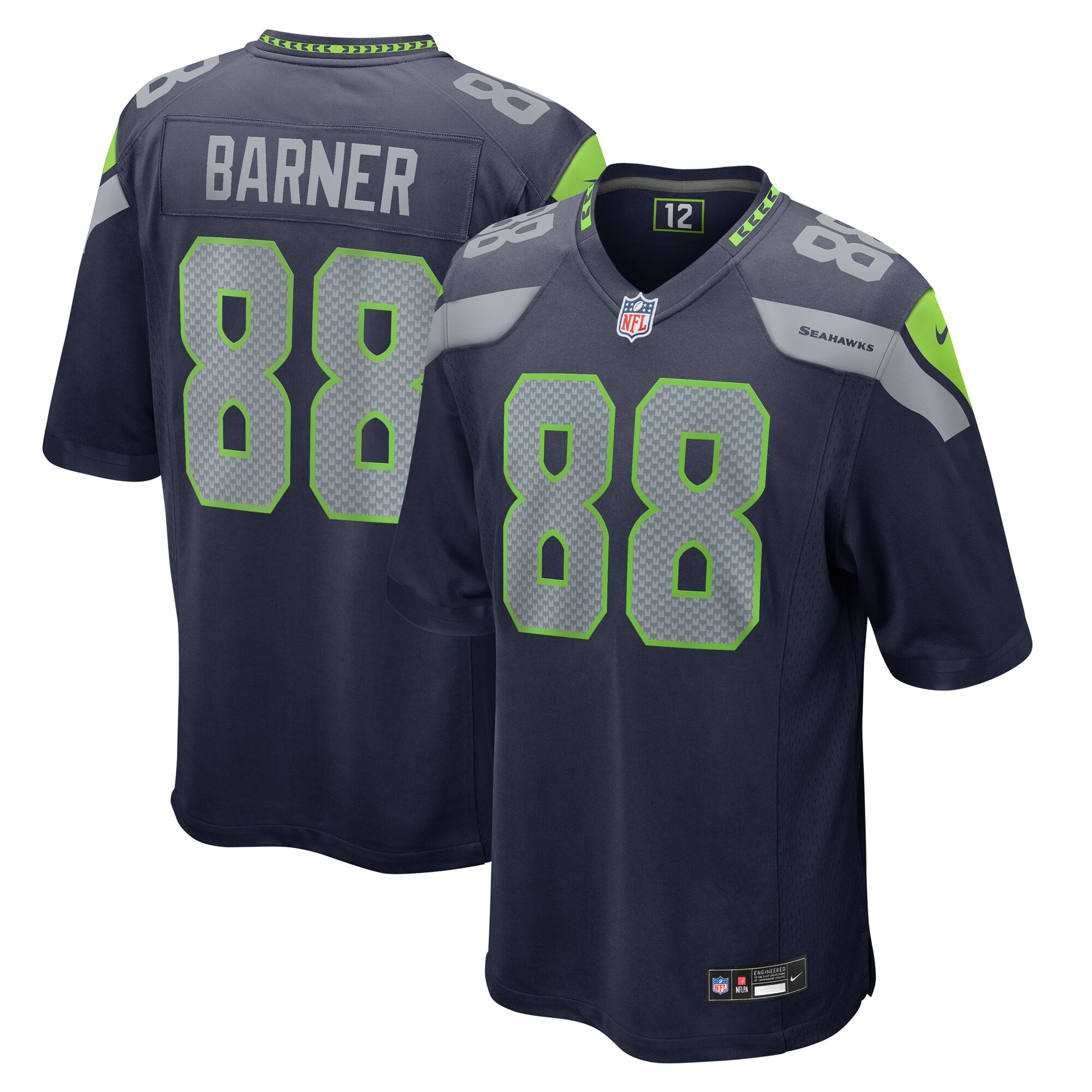 Men's Seattle Seahawks A.J. Barner College Navy Game Jersey JS6896 nicesnker