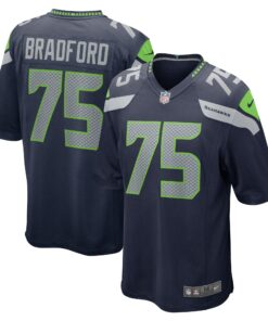 Men's Seattle Seahawks Anthony Bradford College Navy Team Game Jersey JS4383 nicesnker