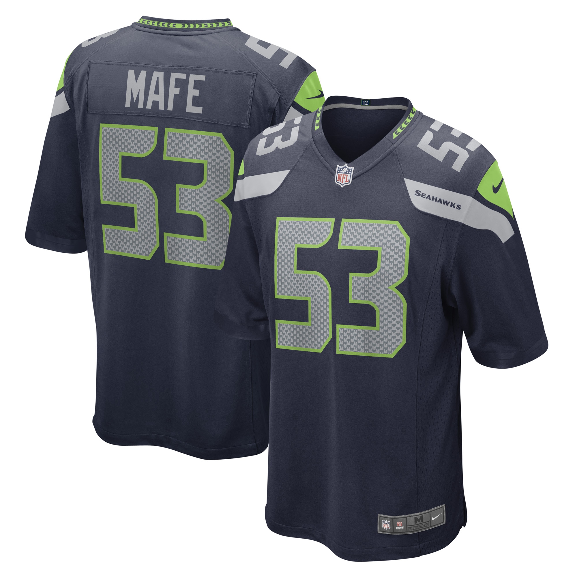 Men's Seattle Seahawks Boye Mafe College Navy Game Player Jersey JS4748 nicesnker
