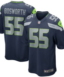 Men's Seattle Seahawks Brian Bosworth College Navy Game Retired Player Jersey JS1404 nicesnker