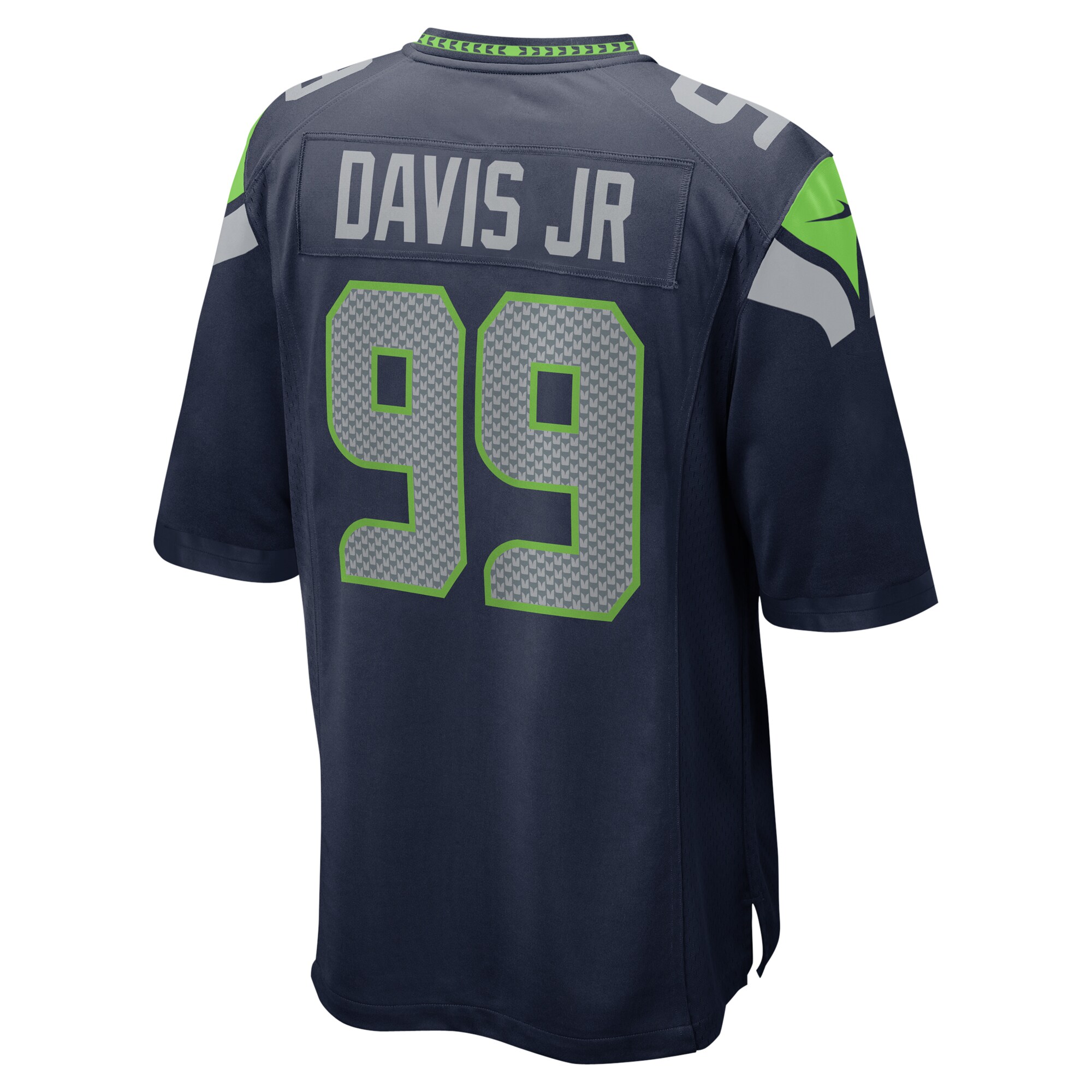 Men's Seattle Seahawks Carl Davis Jr. College Navy Game Jersey JS6149 nicesnker - Image 3