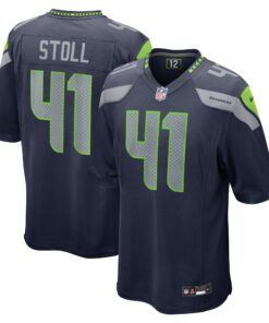 Men's Seattle Seahawks Chris Stoll College Navy Game Jersey JS6012 nicesnker
