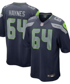 Men's Seattle Seahawks Christian Haynes College Navy Game Jersey JS7677 nicesnker