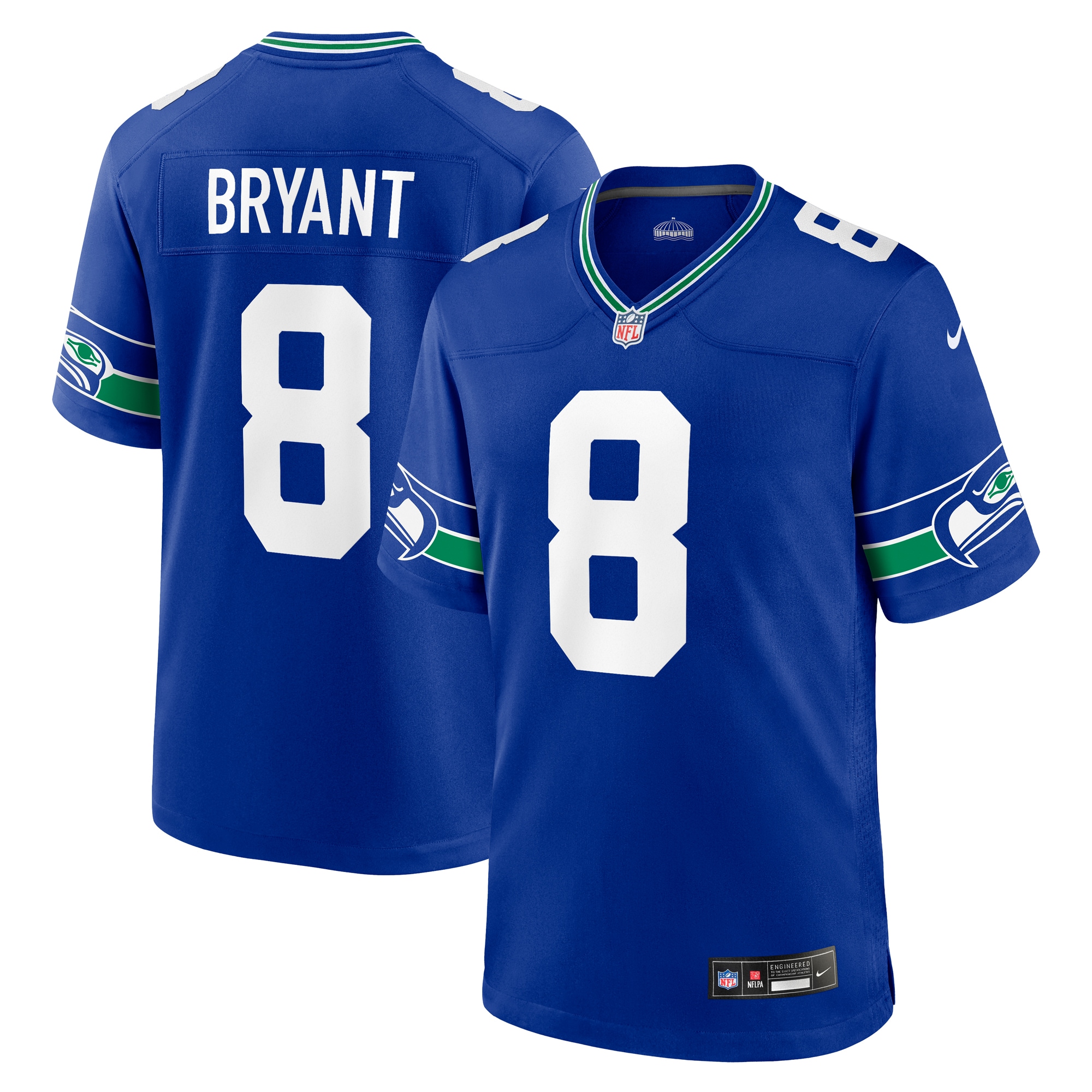Men's Seattle Seahawks Coby Bryant Royal Throwback Player Game Jersey JS3305 nicesnker