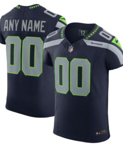Men's Seattle Seahawks College Navy Vapor F.U.S.E. Elite Custom Jersey JS5248 nicesnker