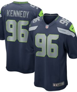 Men's Seattle Seahawks Cortez Kennedy College Navy Game Retired Player Jersey JS4412 nicesnker