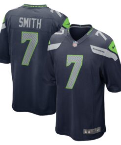 Men's Seattle Seahawks Geno Smith College Navy Game Jersey JS8537 nicesnker