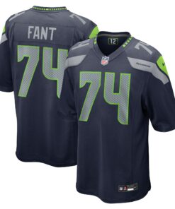 Men's Seattle Seahawks George Fant College Navy Game Jersey JS6575 nicesnker
