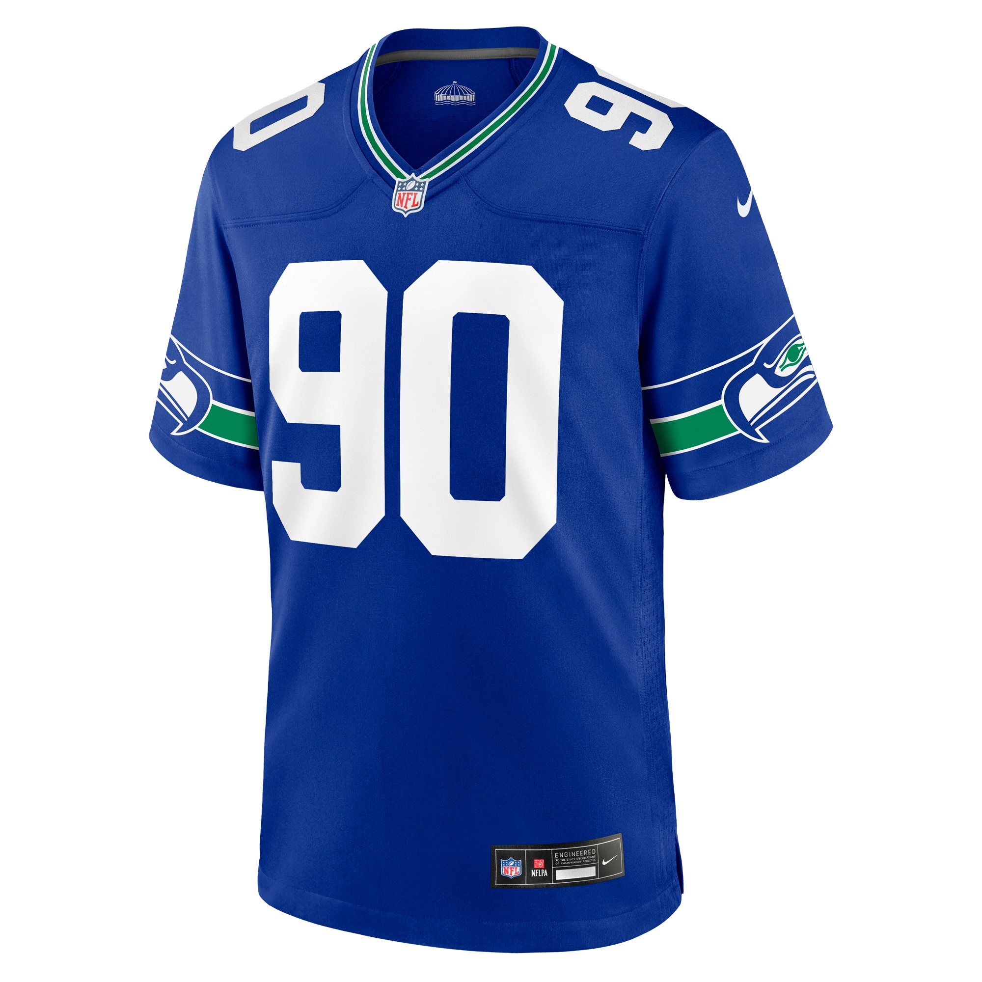 Men's Seattle Seahawks Jarran Reed Royal Throwback Player Game Jersey JS4499 nicesnker - Image 2
