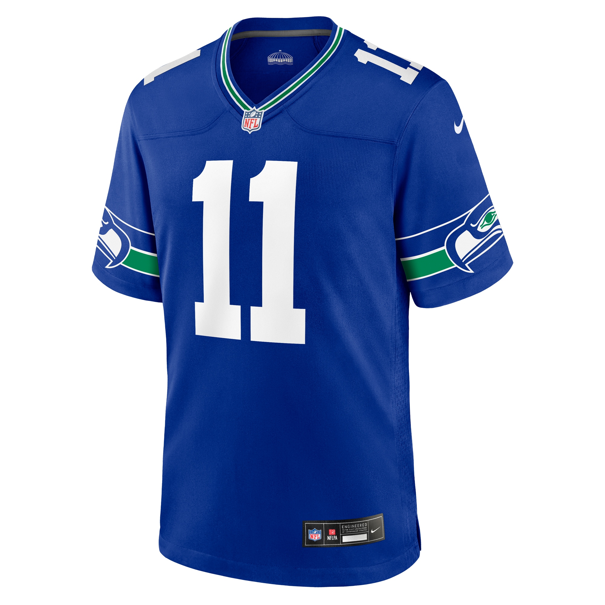 Men's Seattle Seahawks Jaxon Smith-Njigba Royal Throwback Player Game Jersey JS9425 nicesnker - Image 2