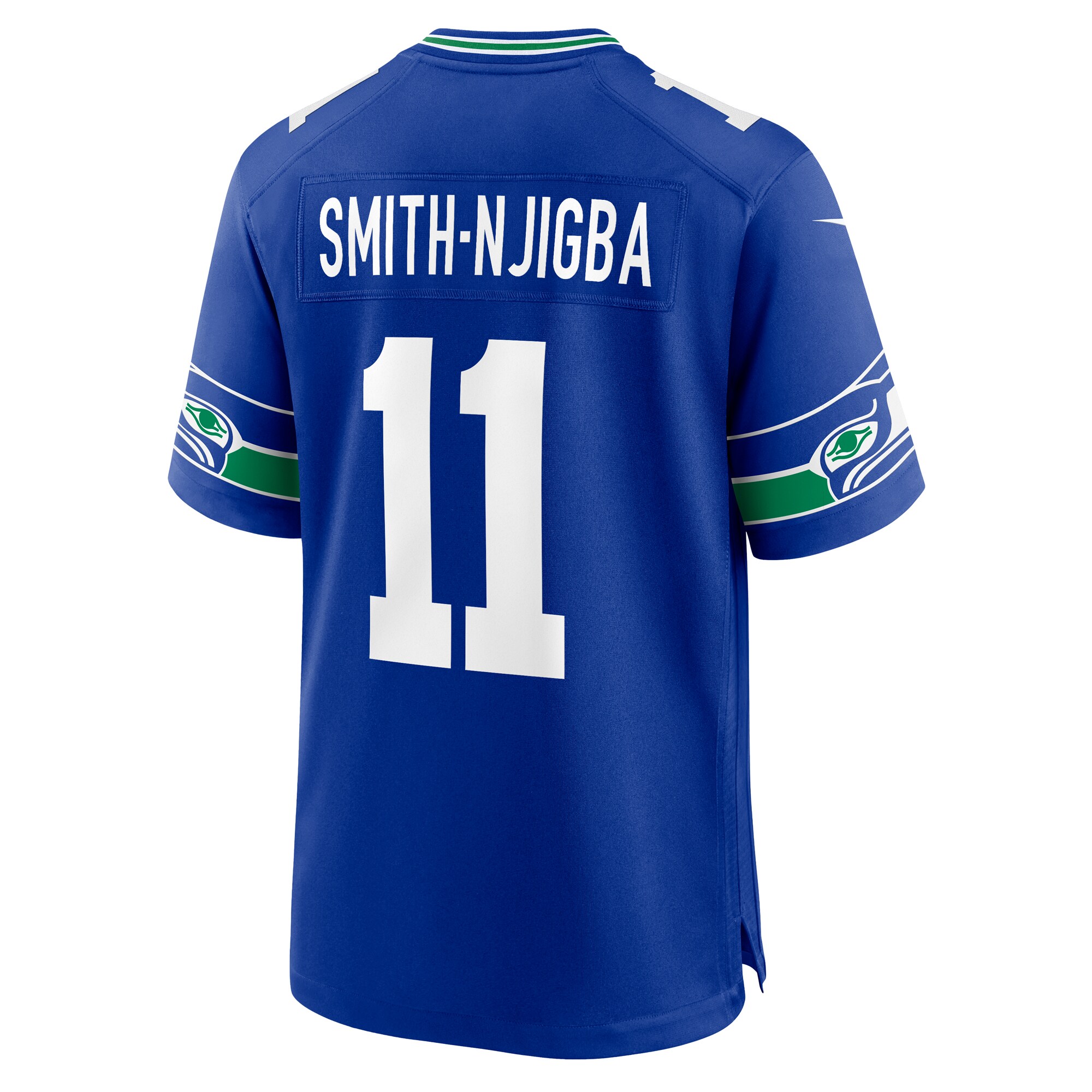 Men's Seattle Seahawks Jaxon Smith-Njigba Royal Throwback Player Game Jersey JS9425 nicesnker - Image 3