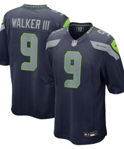 Men's Seattle Seahawks Kenneth Walker III College Navy Team Game Jersey JS5787 nicesnker