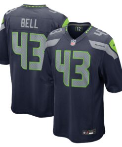 Men's Seattle Seahawks Levi Bell College Navy Team Game Jersey JS6709 nicesnker
