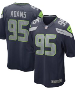 Men's Seattle Seahawks Myles Adams College Navy Game Player Jersey JS8295 nicesnker