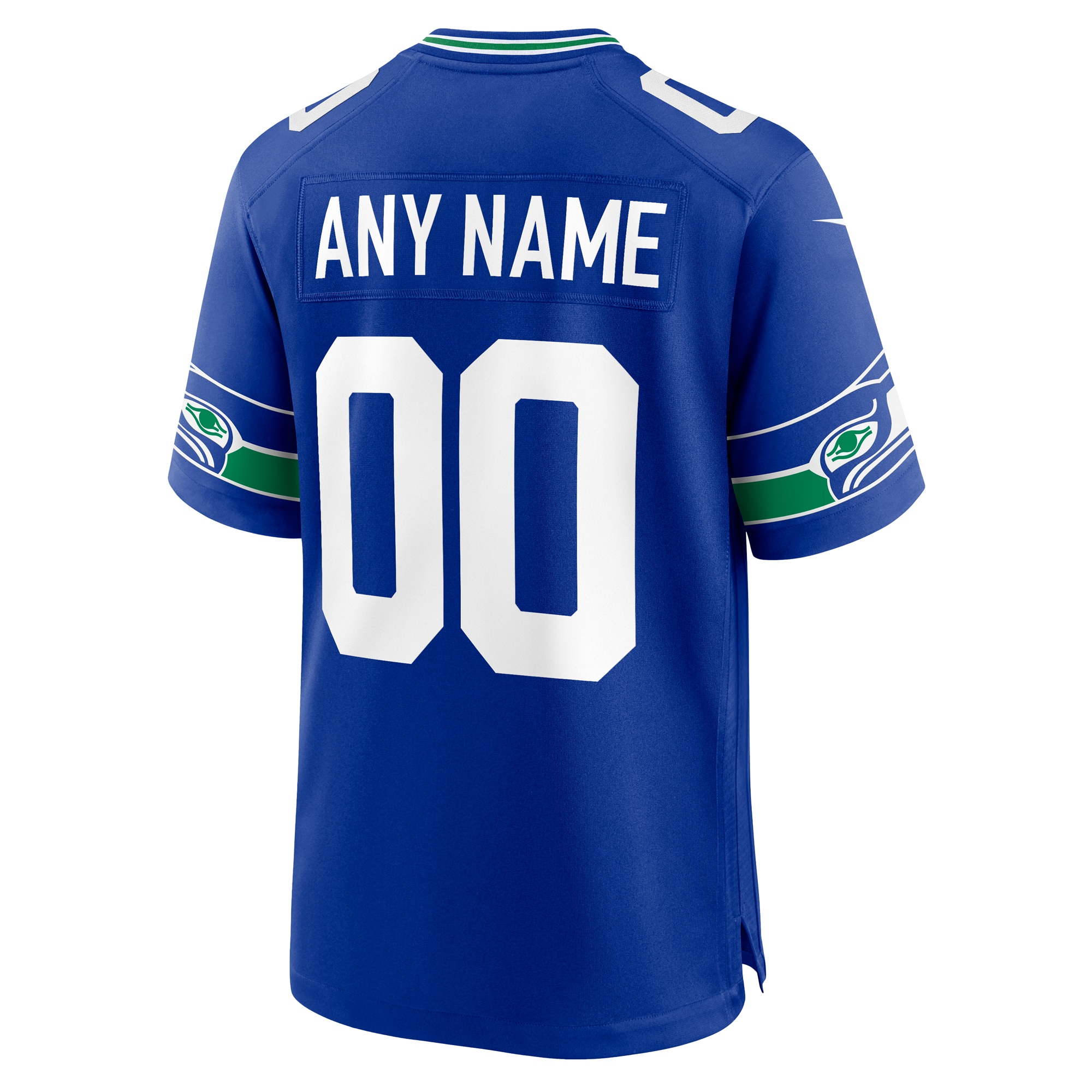 Men's Seattle Seahawks Royal Throwback Custom Jersey JS2973 nicesnker - Image 3