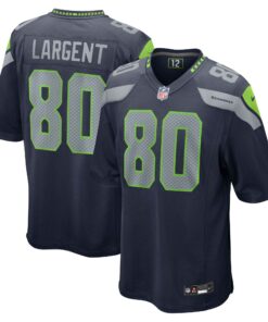 Men's Seattle Seahawks Steve Largent College Navy Retired Player Game Jersey JS4409 nicesnker