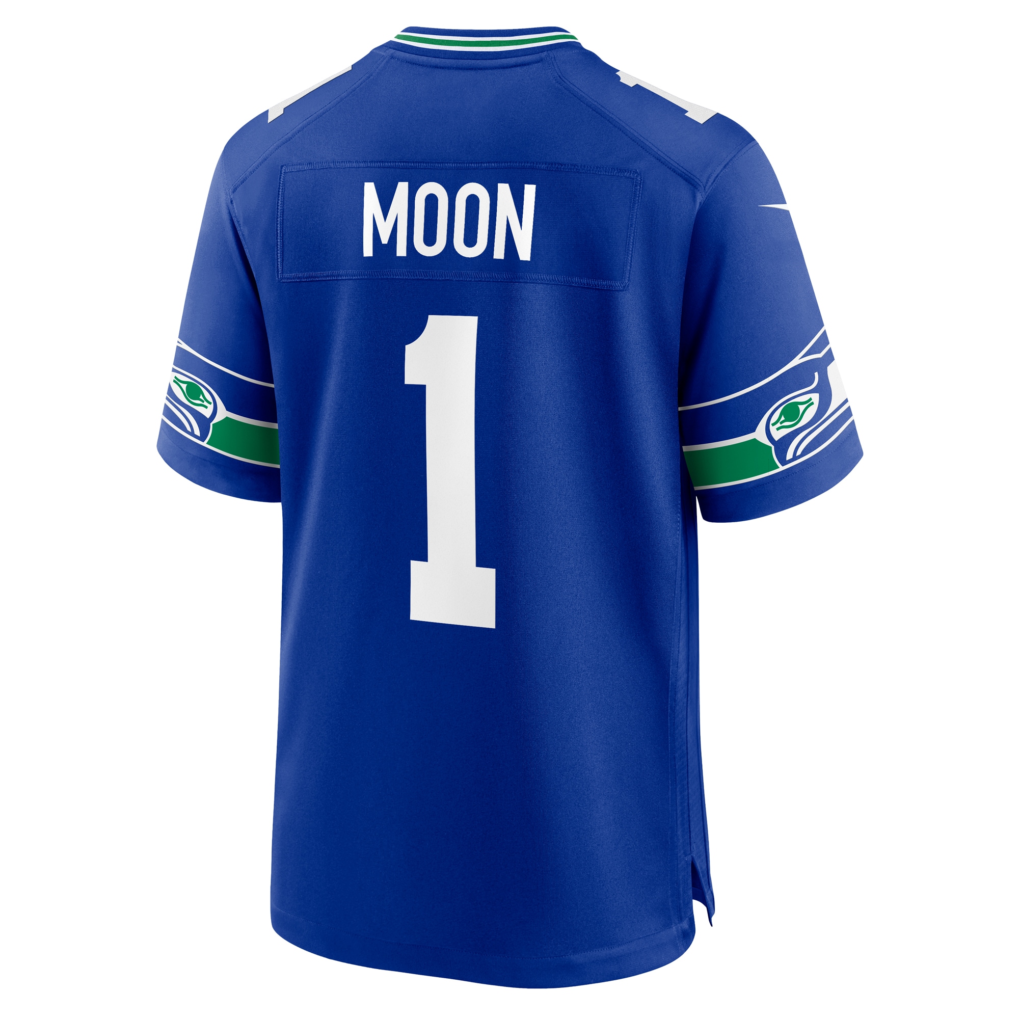 Men's Seattle Seahawks Warren Moon Royal Throwback Retired Player Game Jersey JS6496 nicesnker - Image 3